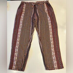 Rachel Zoe Multicolor boho Linen Pants size large